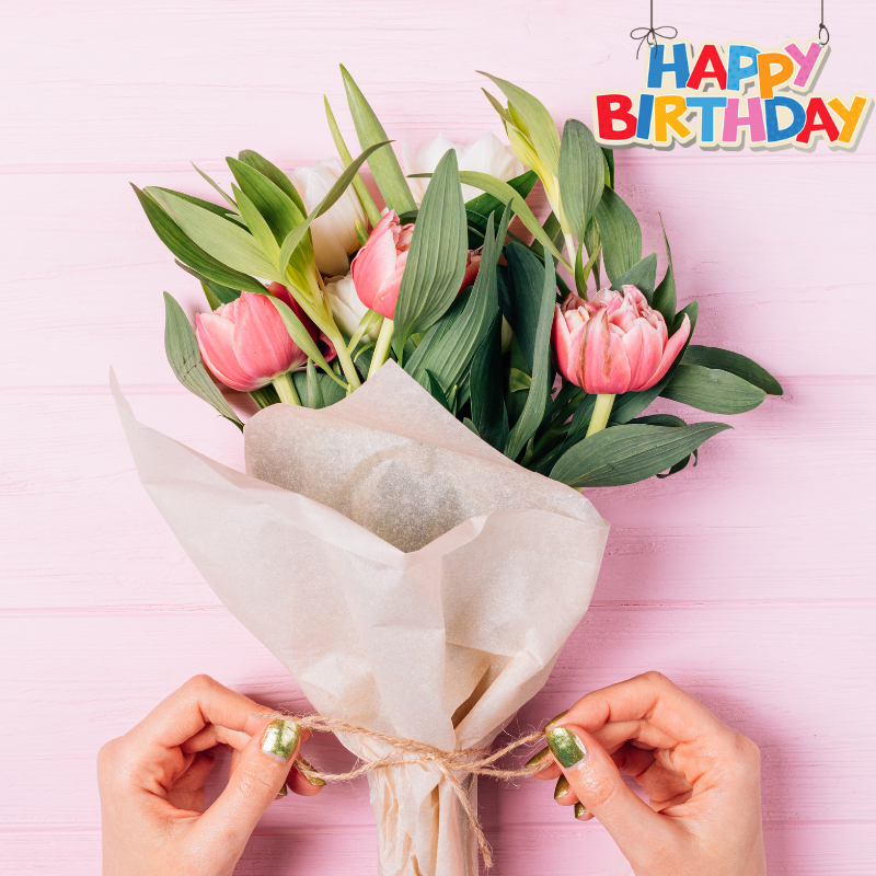 생일 축한 꽃다발 이미지