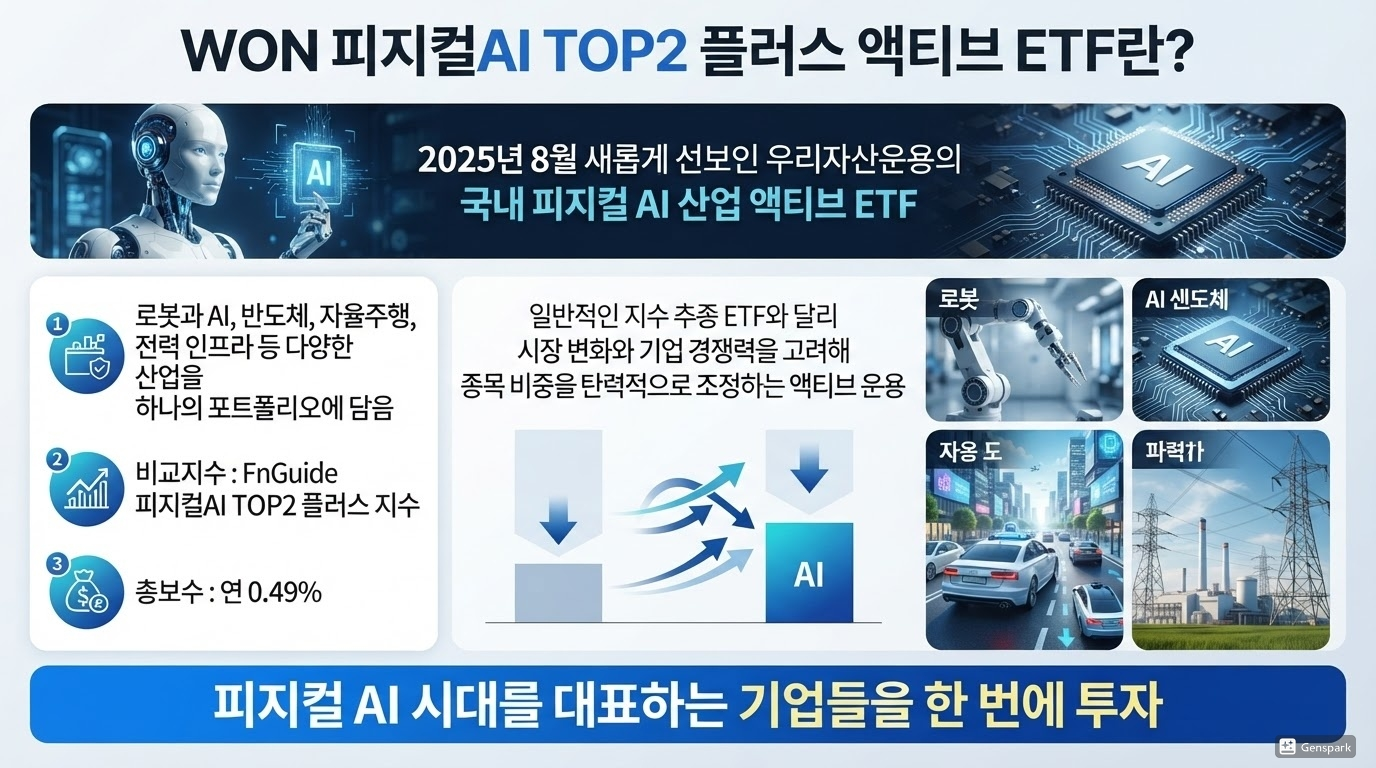 WON 피지컬AI TOP2 플러스 액티브 ETF란?