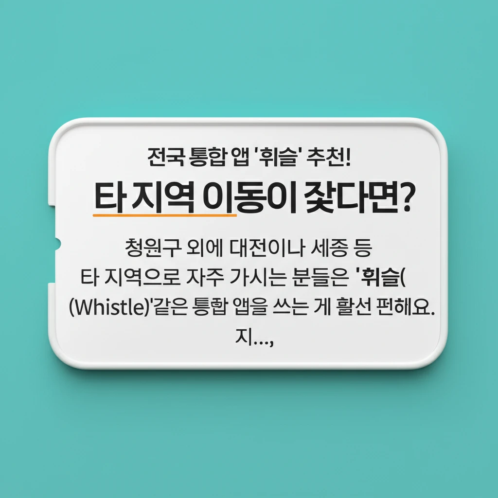 청주 청원구 주정차 단속 알림 서비스..