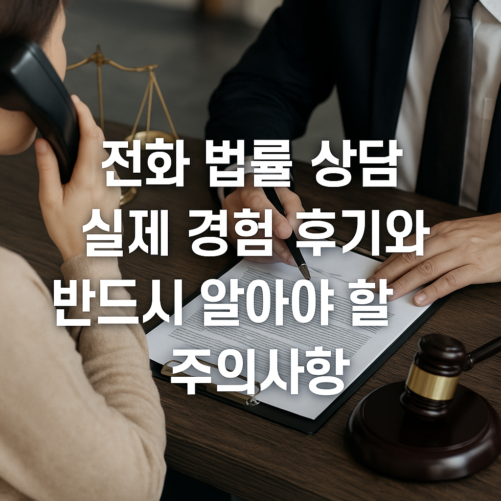 전화 법률 상담, 실제 경험 후기와 반드시 알아야 할 주의사항