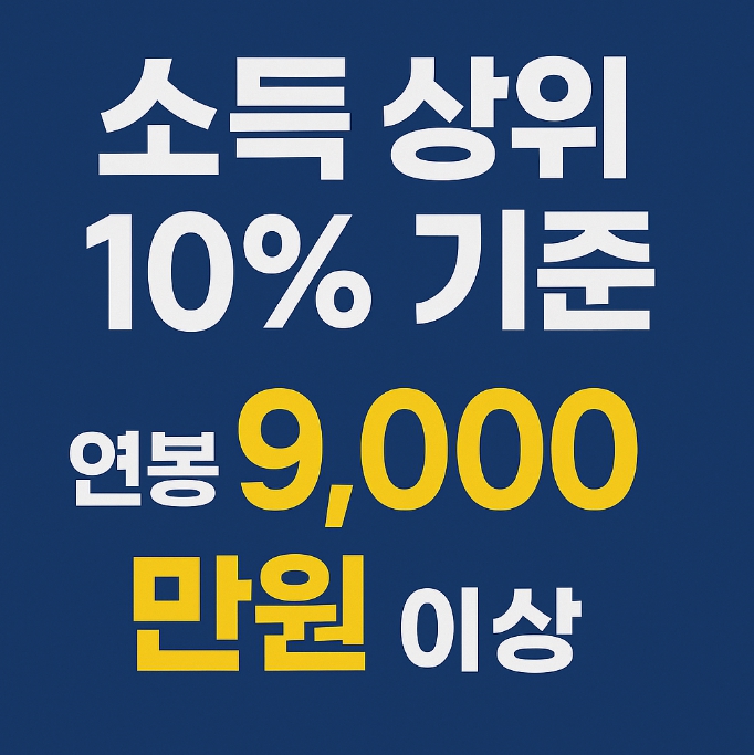 2025년 소득 상위 10% 기준