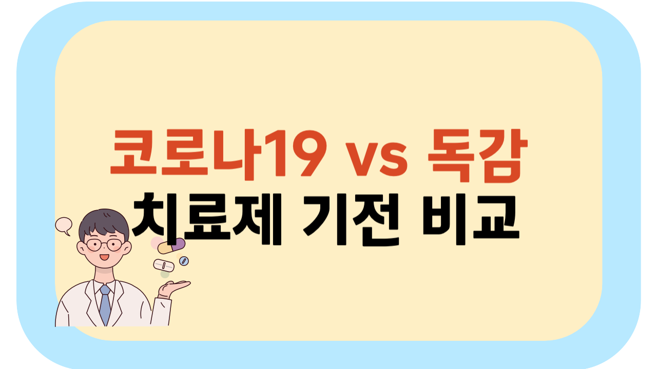 코로나19 vs 인플루엔자 치료제 기전 완전 비교