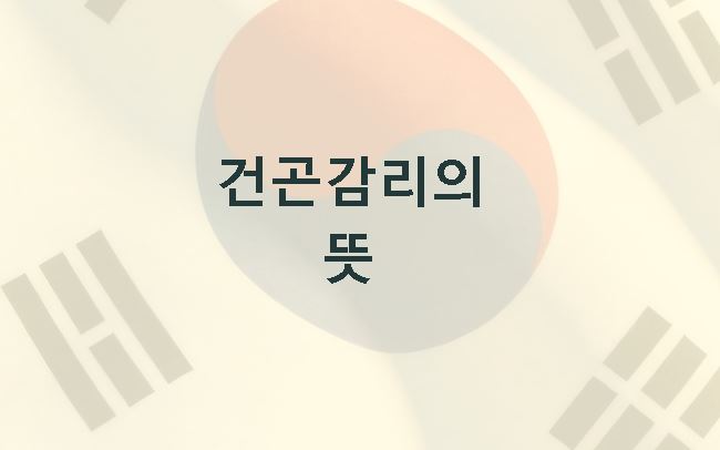 건곤감리의 뜻
