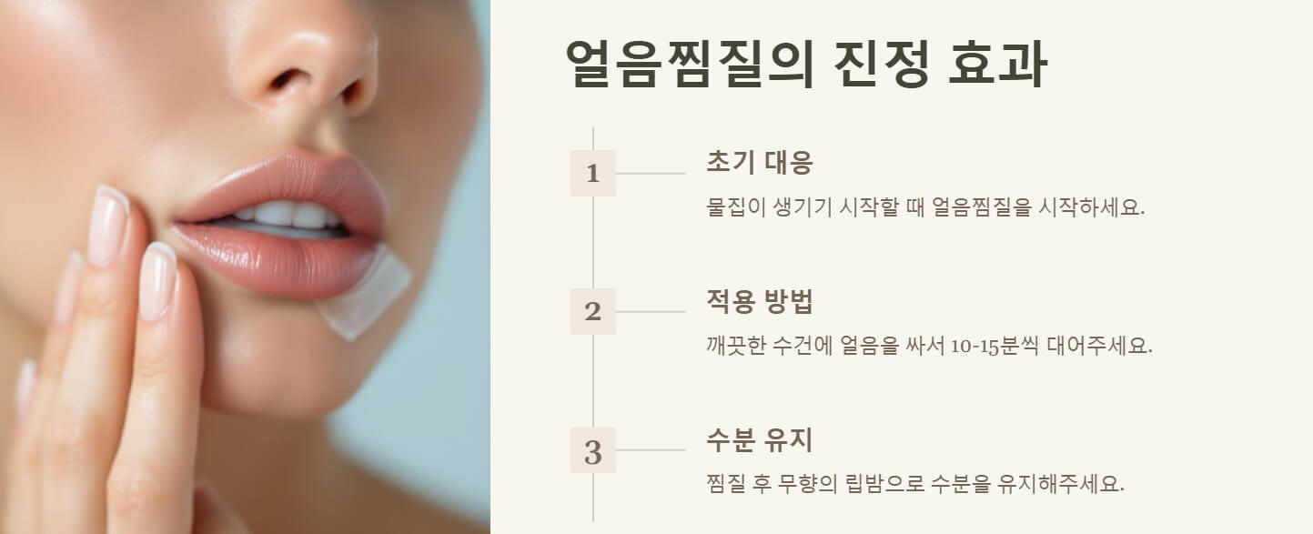 입술 물집 빨리 가라앉히는 방법