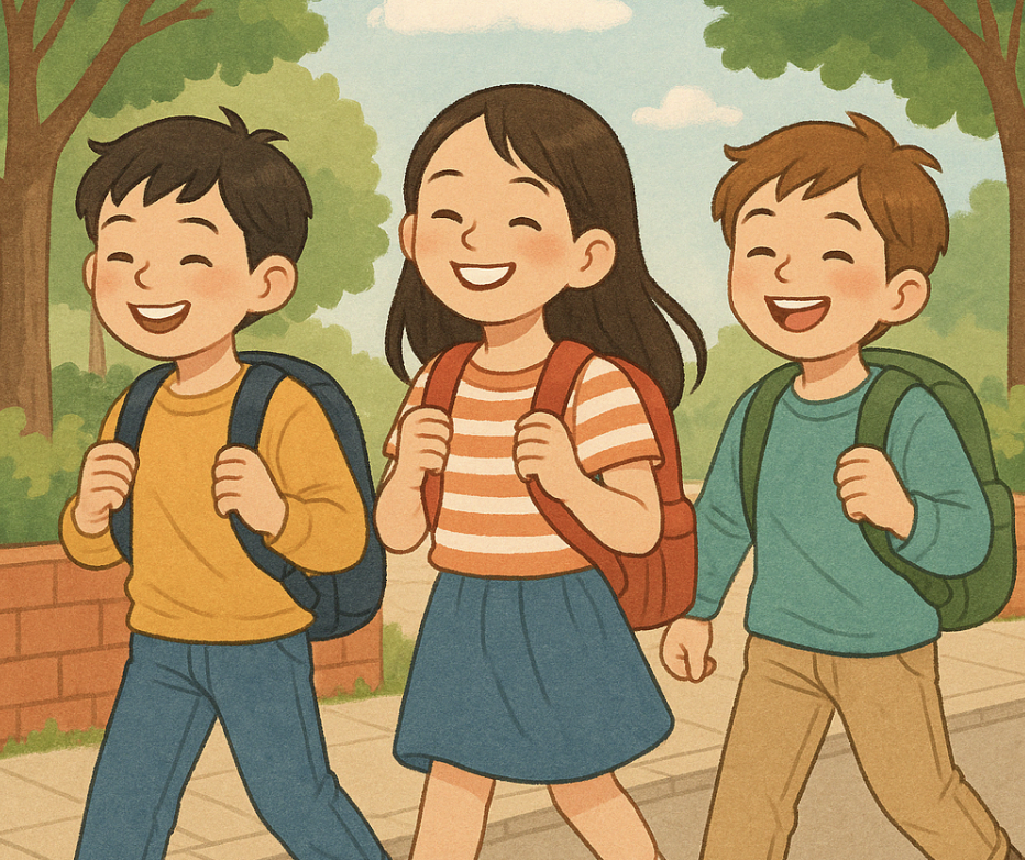 자신의 길을 걸어가는 아이들