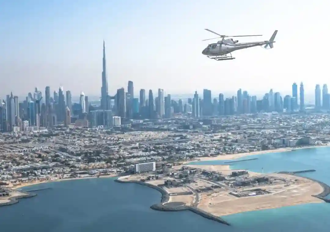 두바이 헬리콥터 투어로 바라본 부르즈 할리파 전경