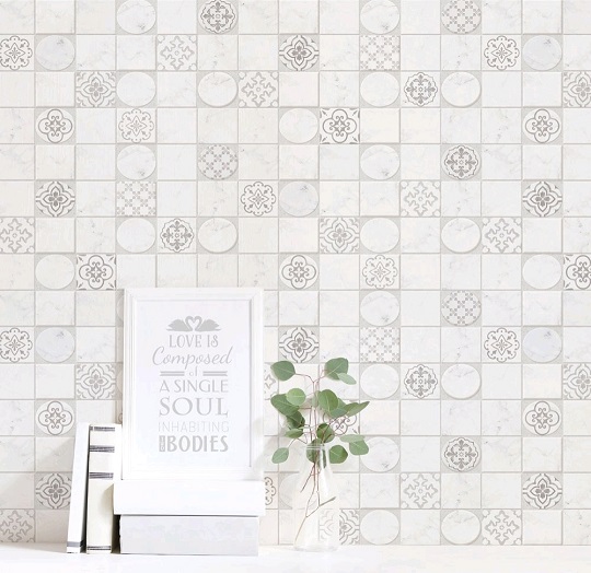 현대시트 타일 벽돌 패널 포인트 벽지 시트지