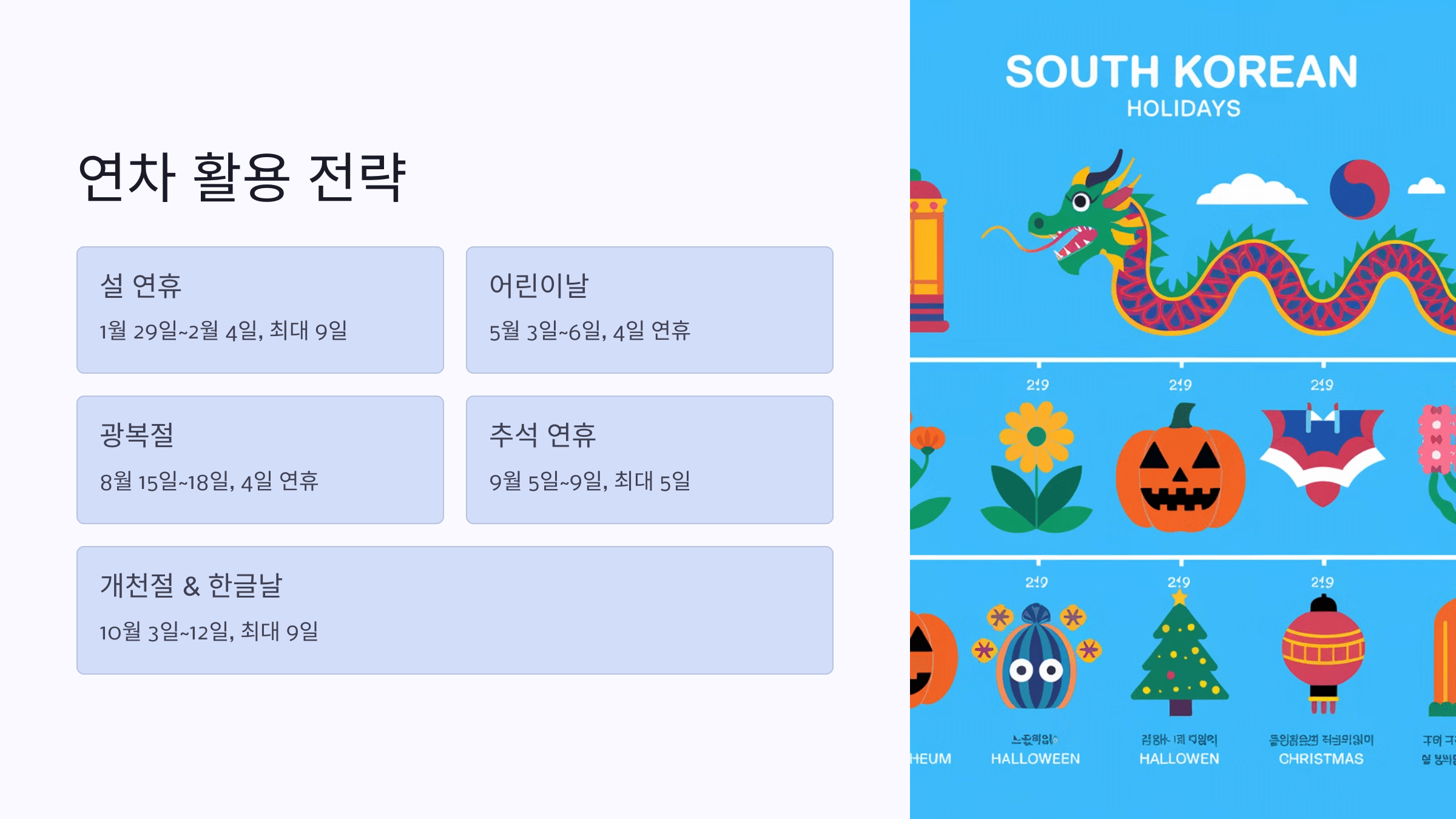 2025년 공휴일과 연차 활용 가이드: 효율적인 휴가 계획 세우기