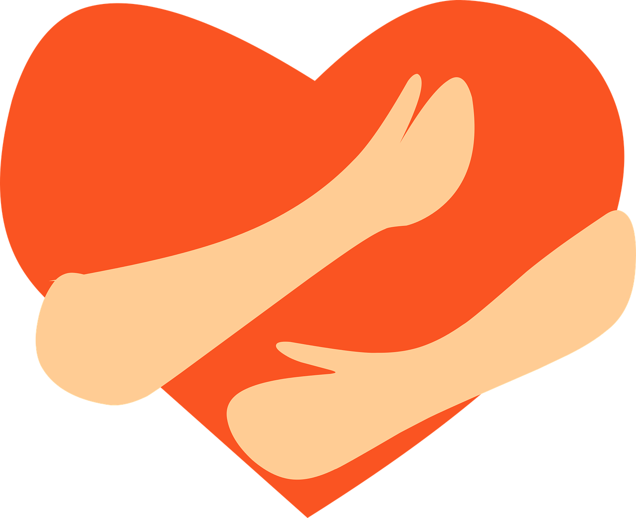 애착 유형과 성인기 대인관계 패턴을 은유하는 포옹하는 하트 그림