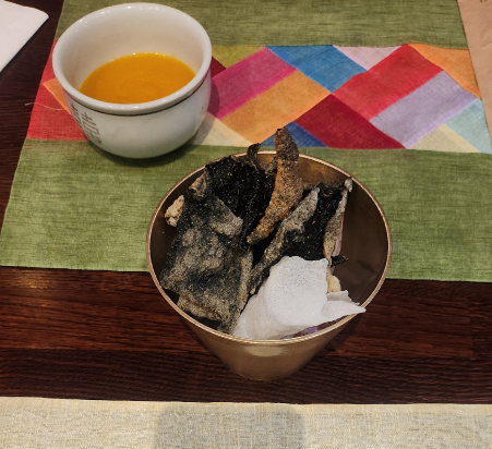 보릿고개 호박죽과 부각 이미지