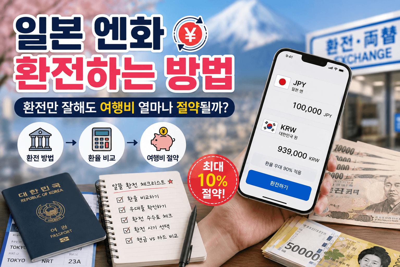 일본 엔화 환전하는 방법