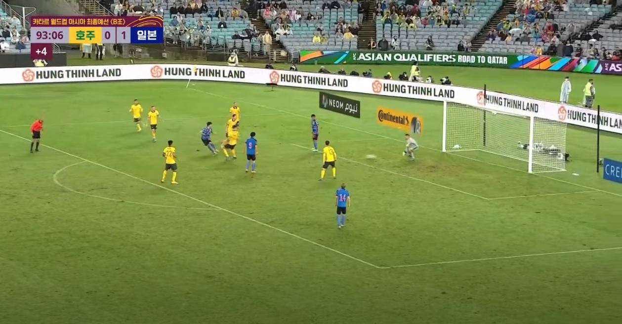 미토마 가오루 중거리슛 모습