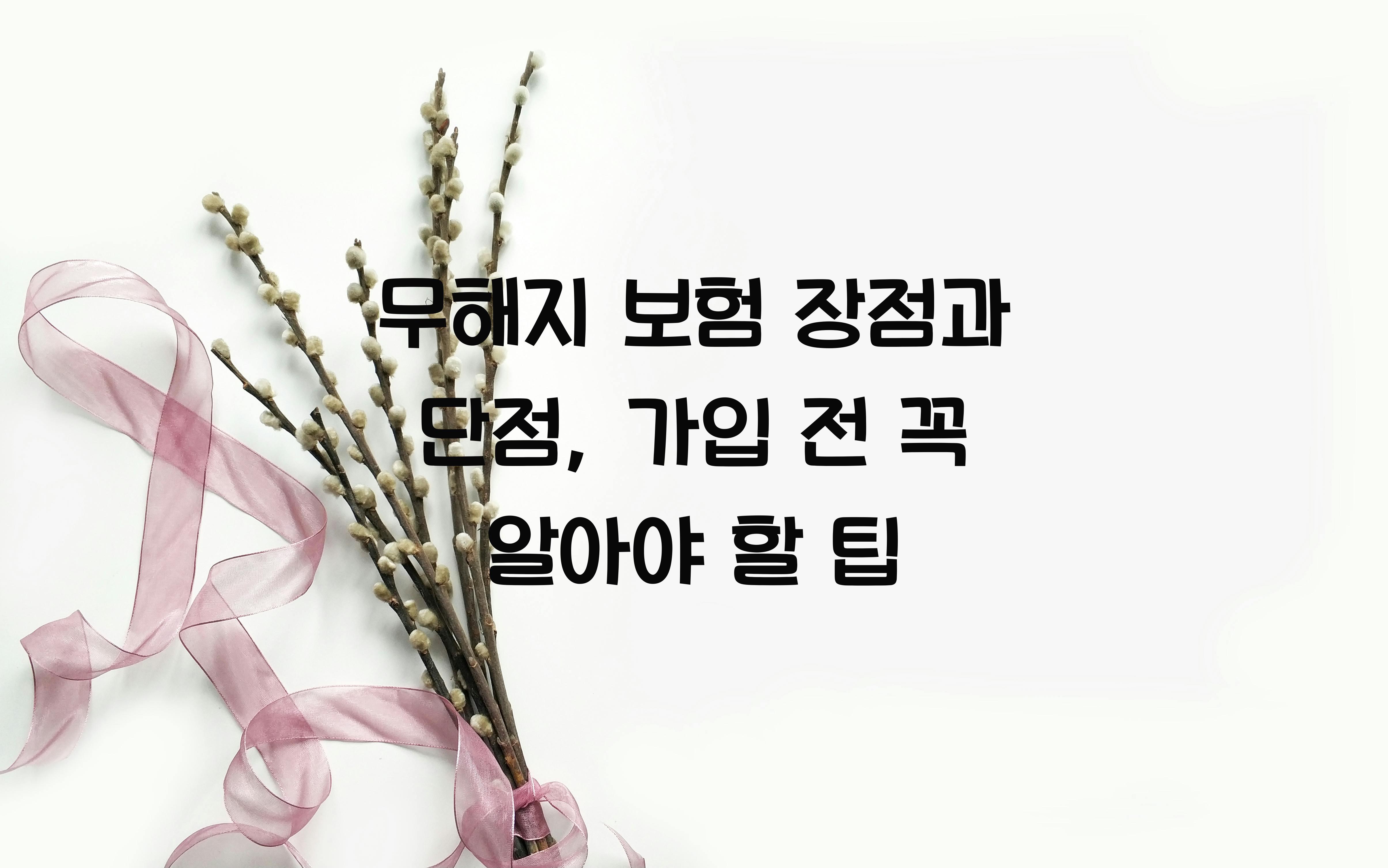 무해지 보험 장점과 단점
