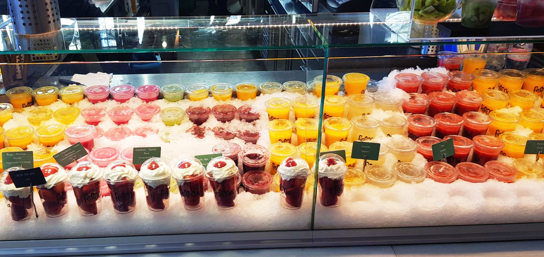 스페인 마드리드 산 미구엘 시장 과일주스