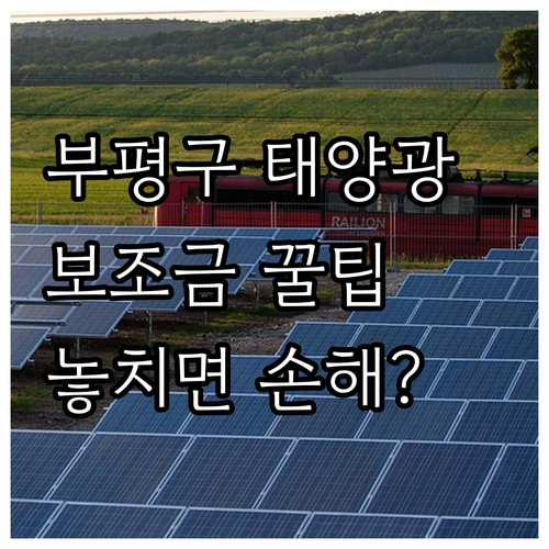 2025 인천 부평구 미니태양광 보급..