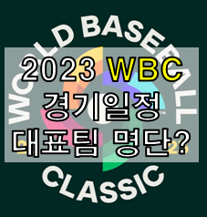2023 WBC 경기일정, 대표팀명단