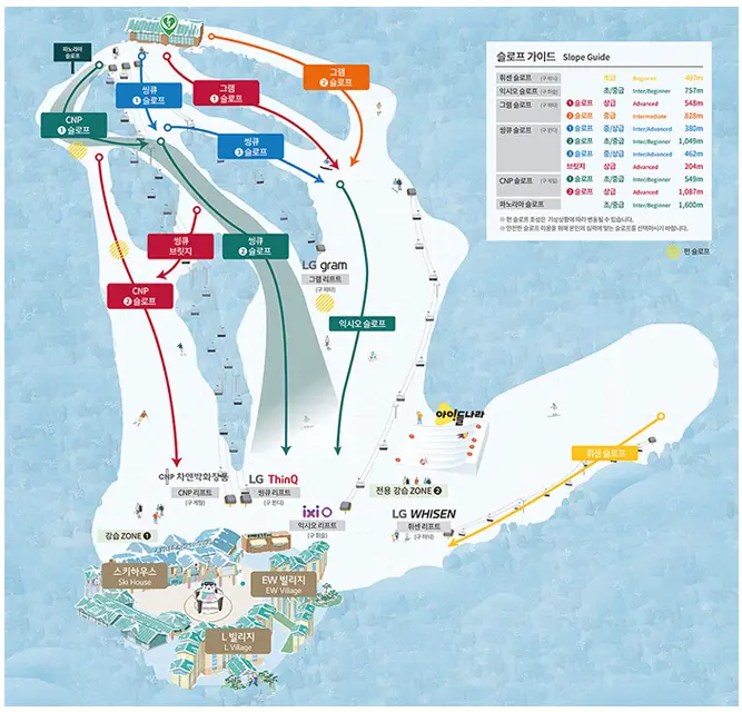곤지암스키장-슬로프코스-사진