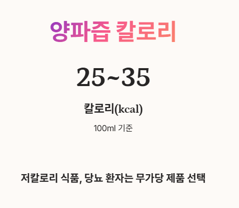 양파즙 칼로리