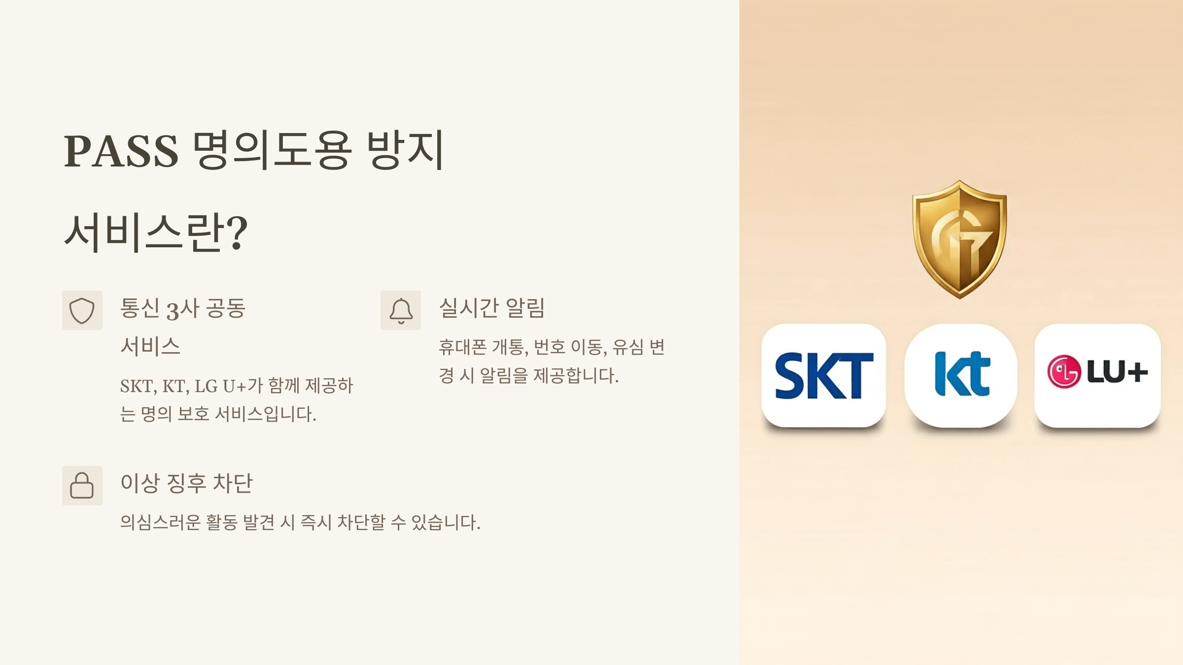 PASS 명의도용 방지 서비스란
