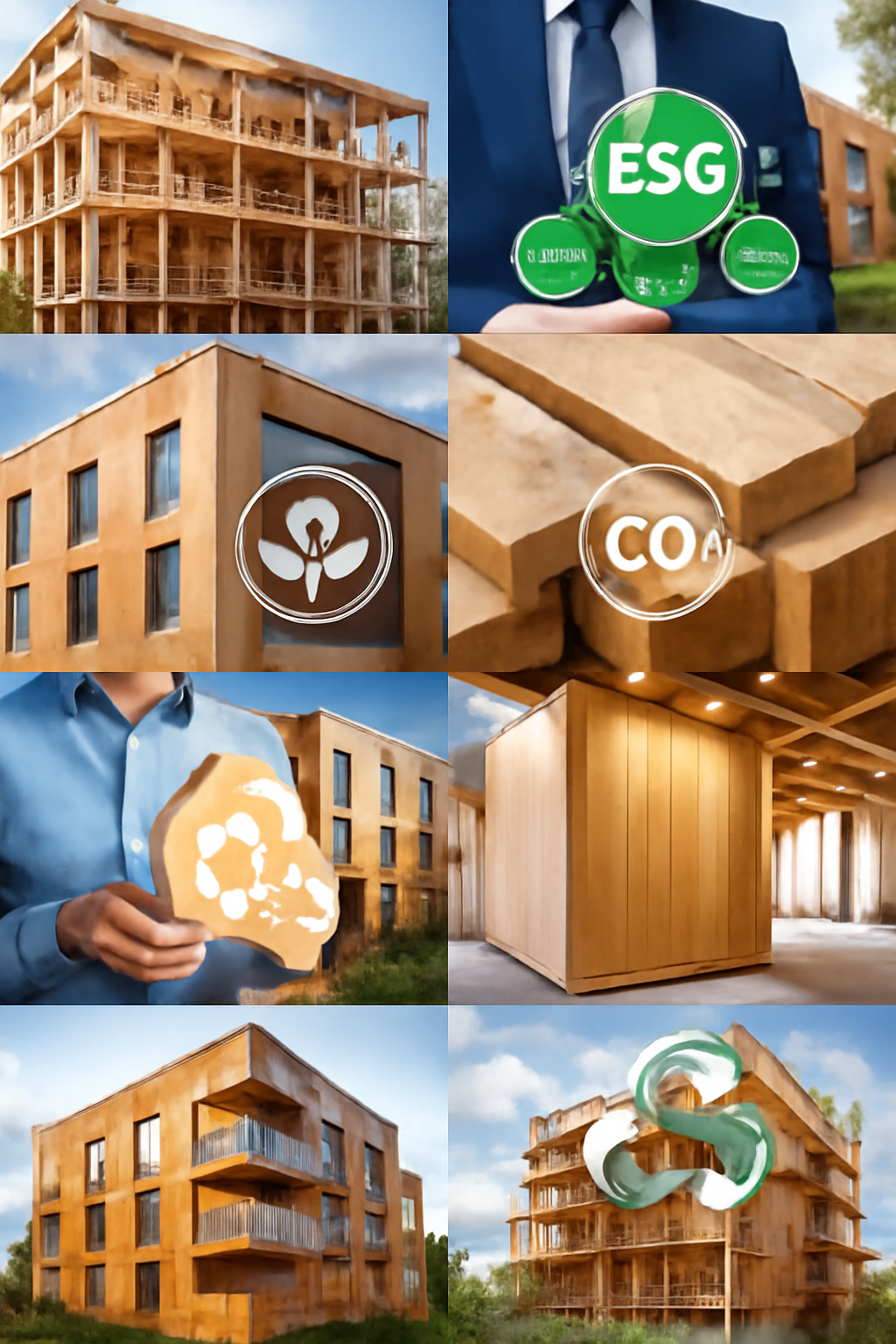 건축 산업과 목재 이미지