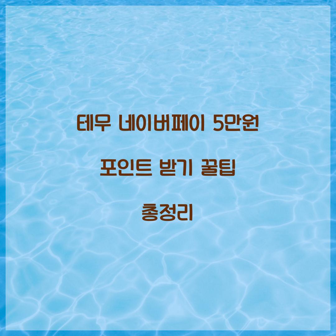 테무 네이버페이 5만원 포인트 받기