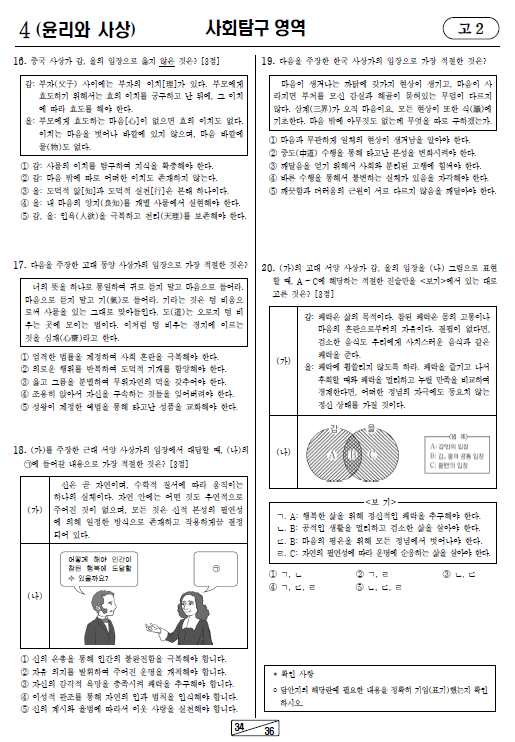 2020-9월-고2-모의고사-윤리와 사상-기출문제-다운