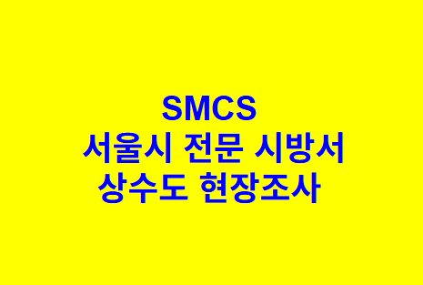 상수도 현장조사 SMCS 서울시 전문 시방서