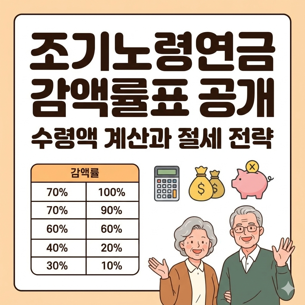 조기노령연금 감액률표 공개 수령액 계산과 절세 전략