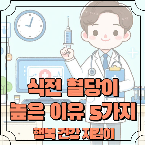 식전 혈당이 높은이유 5가지