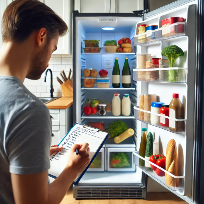 냉장고 상태를 주기적으로 체크하고 장보기 사진