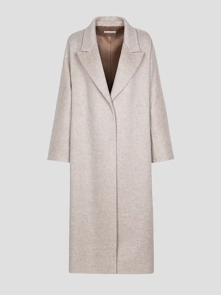 프리미엄 캐시미어 A라인 코트 베이지 정면