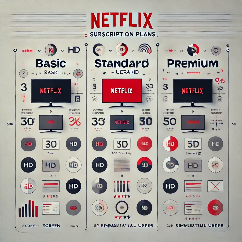 넷플릭스-요금제-기본-표준-프리미엄-인포그래픽