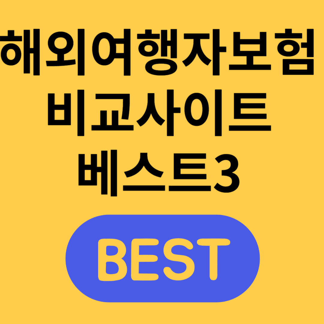 해외여행자보험 비교사이트 추천 베스트3