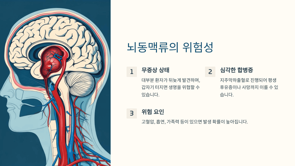 뇌동맥류의 위험성