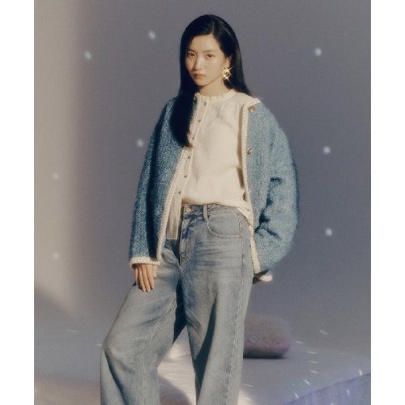 써스데이아일랜드 레이스 트리밍 트위드 자켓 T238MJK236W