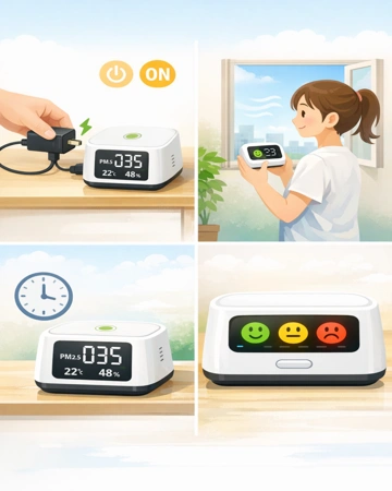미세먼지측정기 사용법과 측정 방법 설명1