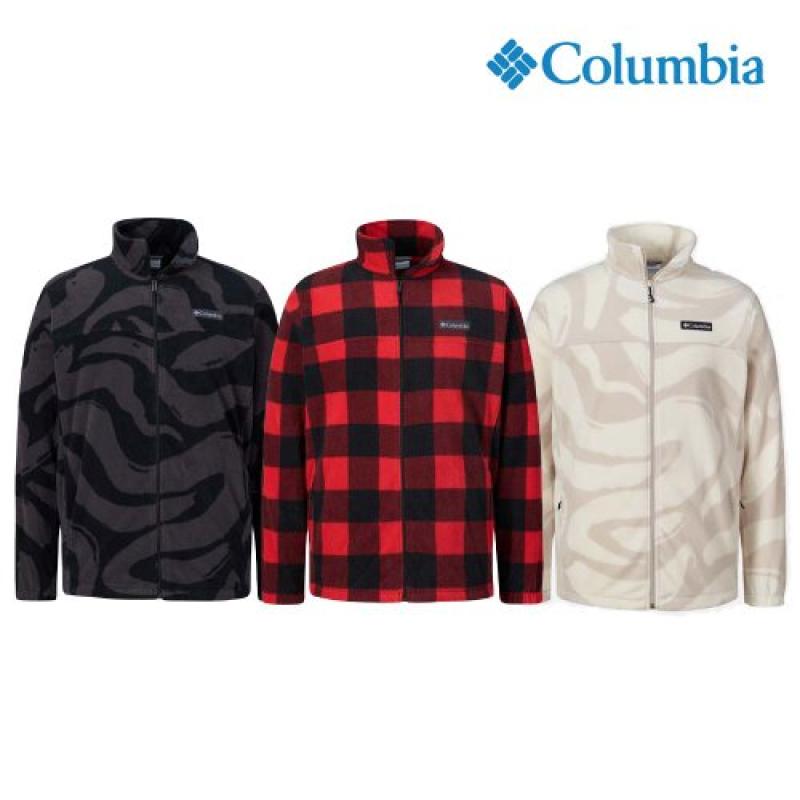 컬럼비아 남여공용 체크 프린팅 마이크로 플리스 재킷 WE6017