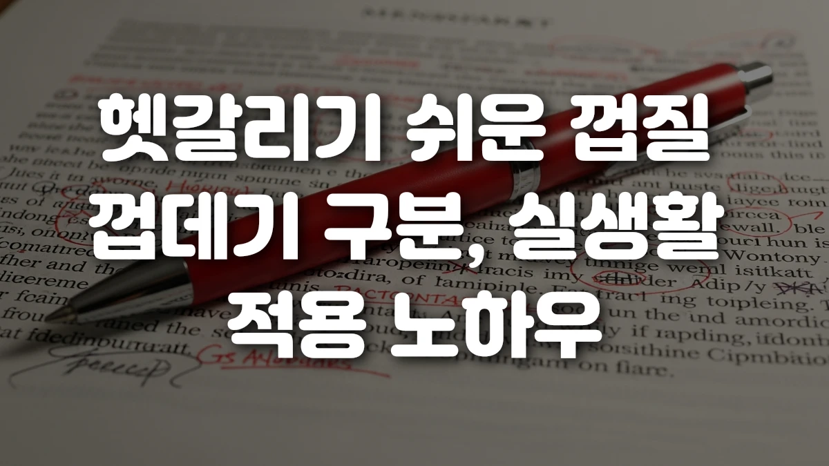 헷갈리기 쉬운 껍질 껍데기 구분 실생활 적용 노하우