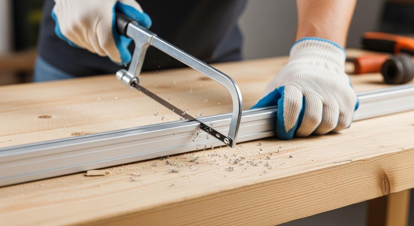 커텐 레일 절단