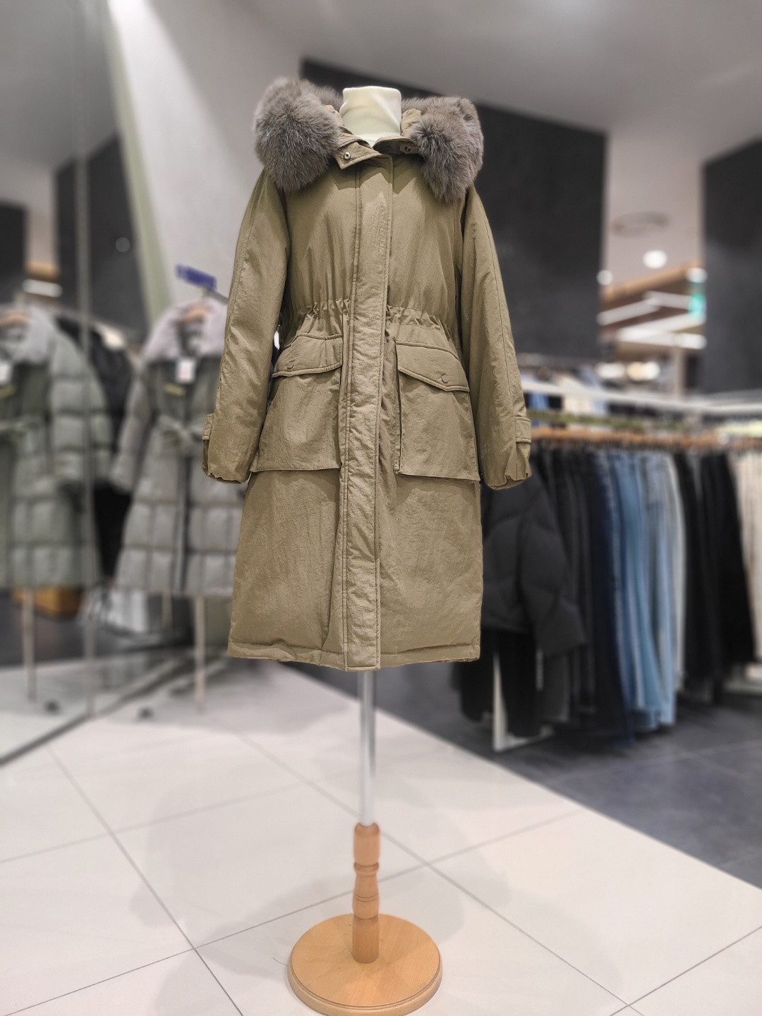 보브 롱 사파리 구스다운 야상점퍼 7122417510