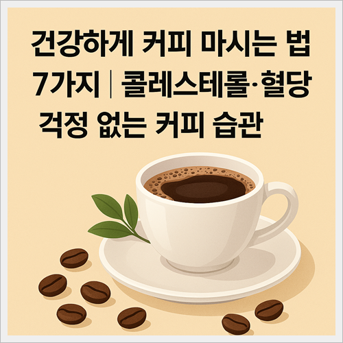 콜레스테롤, 혈당 걱정없는 커피습관