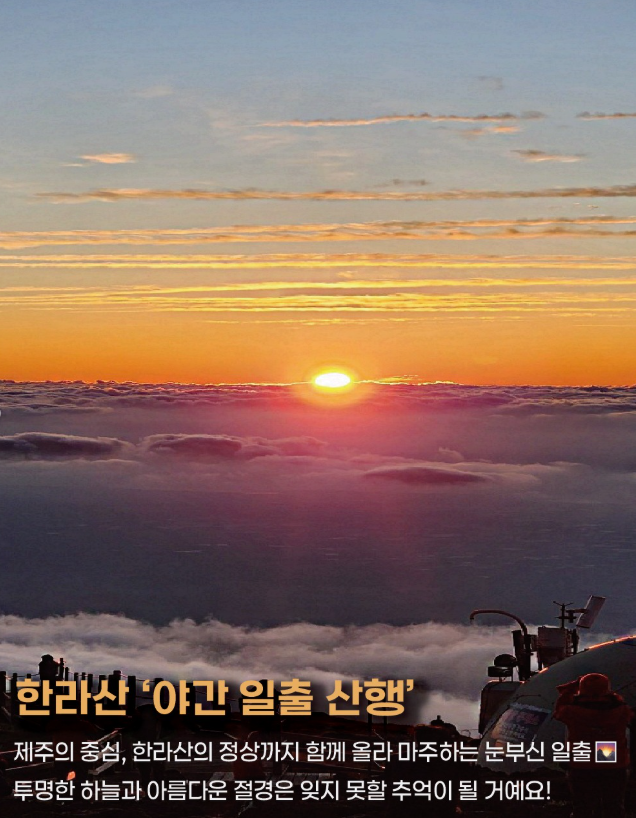 한라산야간등산길