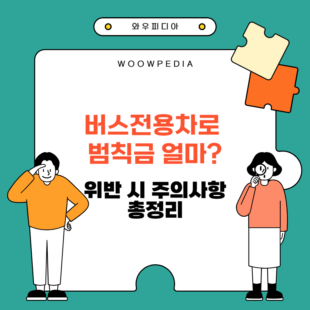 버스전용차로 범칙금 얼마 위반 시 주의사항 총정리