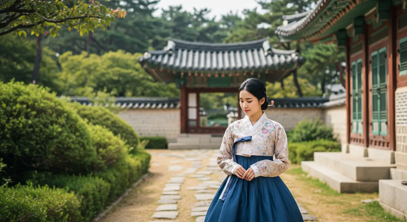 한복을 입은 여성