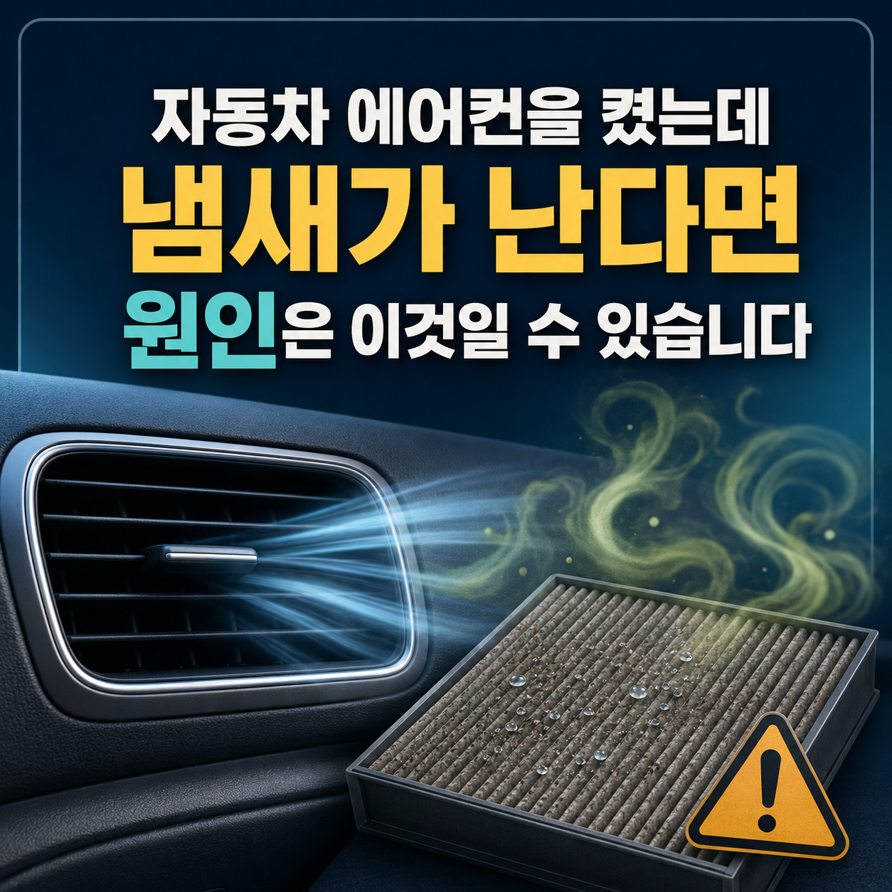자동차 에어컨을 켰는데 냄새가 난다면 원인은 이것일 수 있습니다