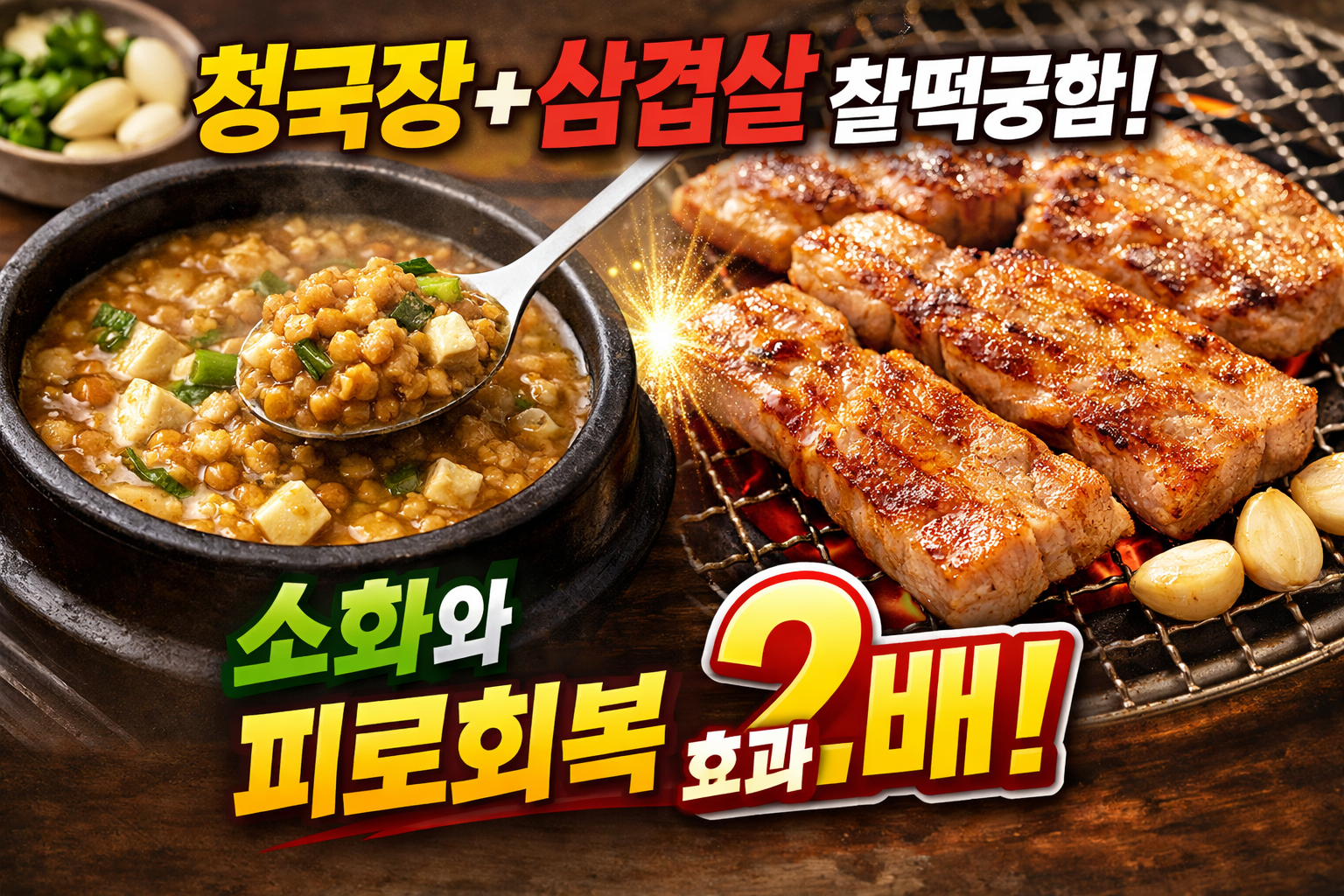 청국장+삼겹살