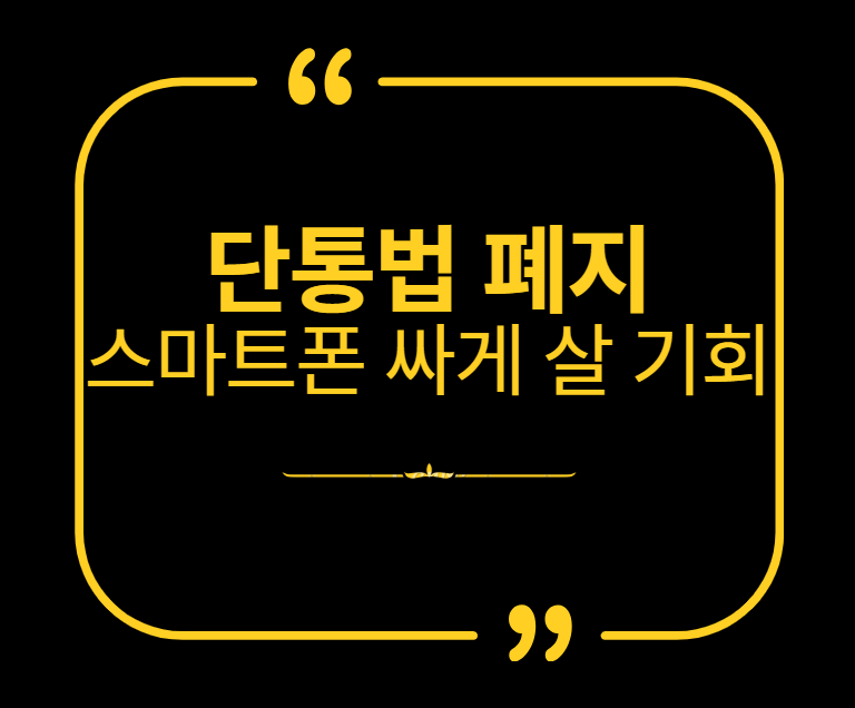 단통법 폐지 시기