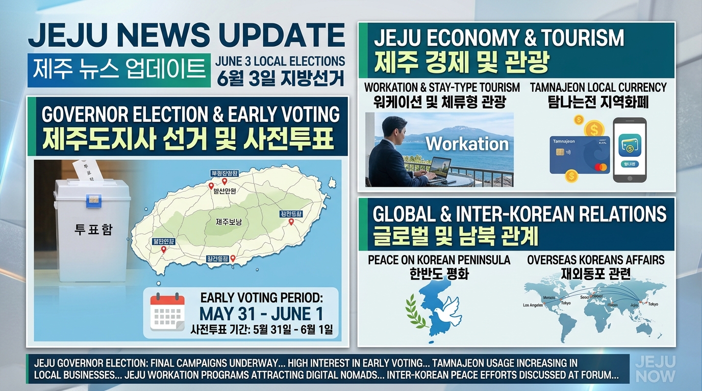 제주&middot;통일 핵심 뉴스 ❘ 6.3 지방선거 사전투표 마감일, 제주도지사 경선 판세는?