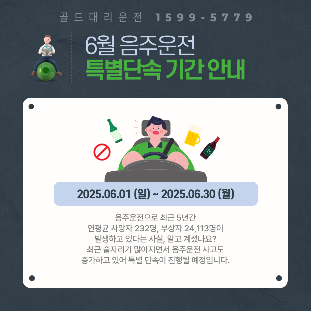 6월 음주운전 집중단속