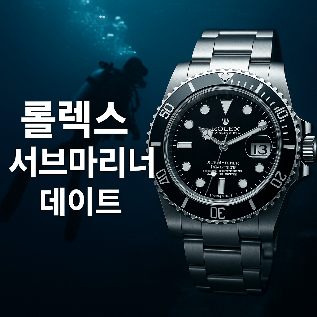 바다속 롤렉스 서브마리너 데이트 시계